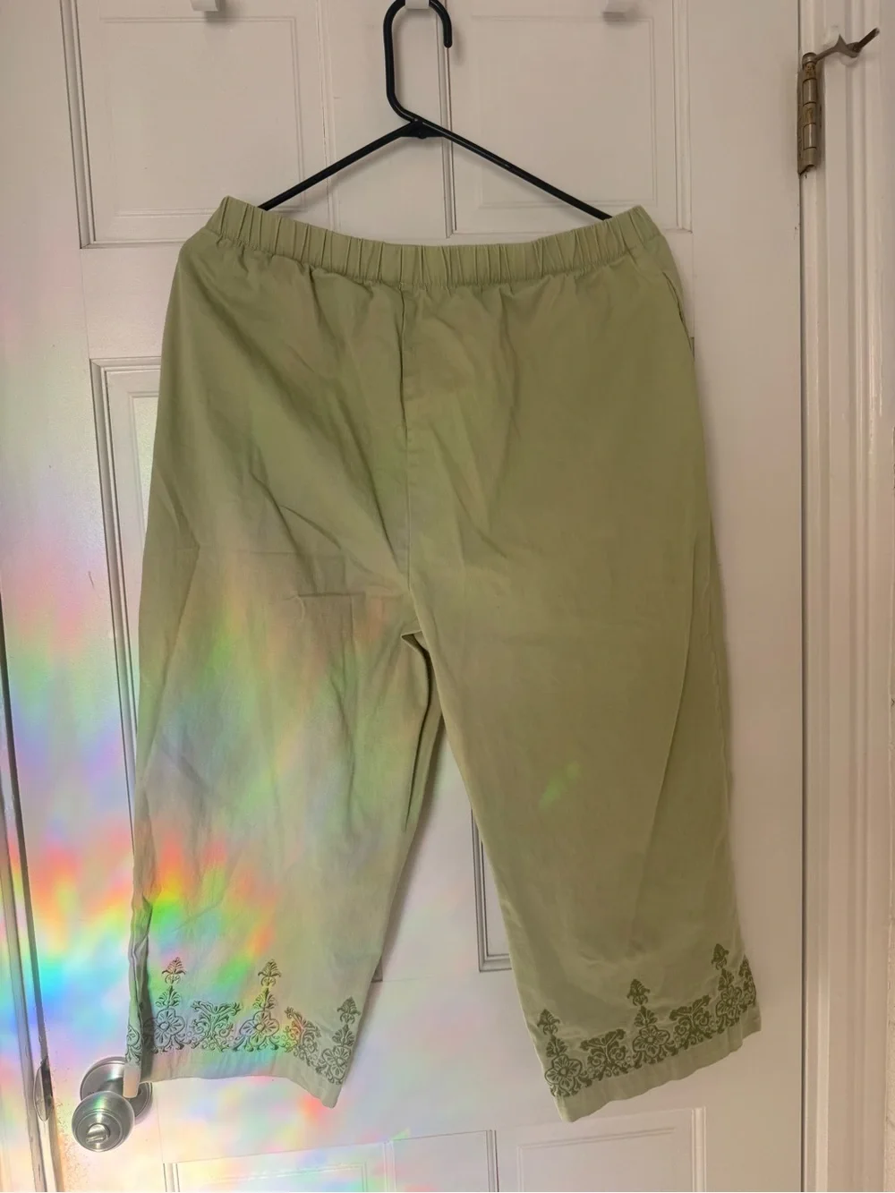 D&Co Green Cotton Matching Set with Embroidery